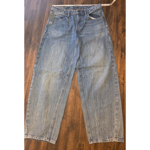 Women's Mid-Rise Barrel Jeans - Wild Fable Indigo 8